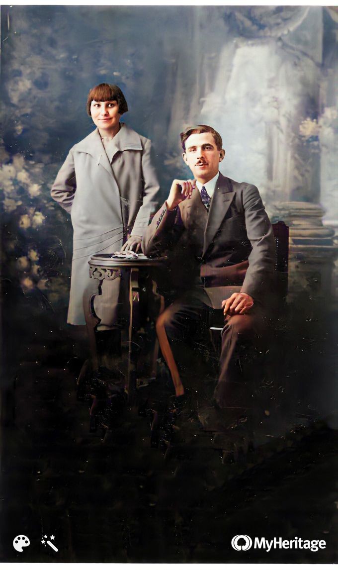Marthe-Madeleine Parent et Marcel Féret (vers 1929)