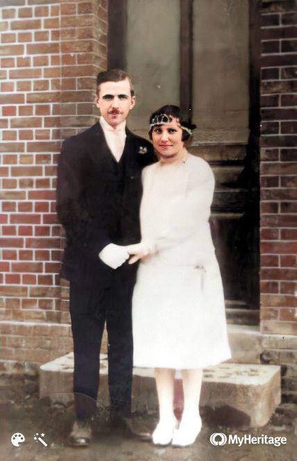 Marthe Parent & Marcel Féret (mariage 1929)